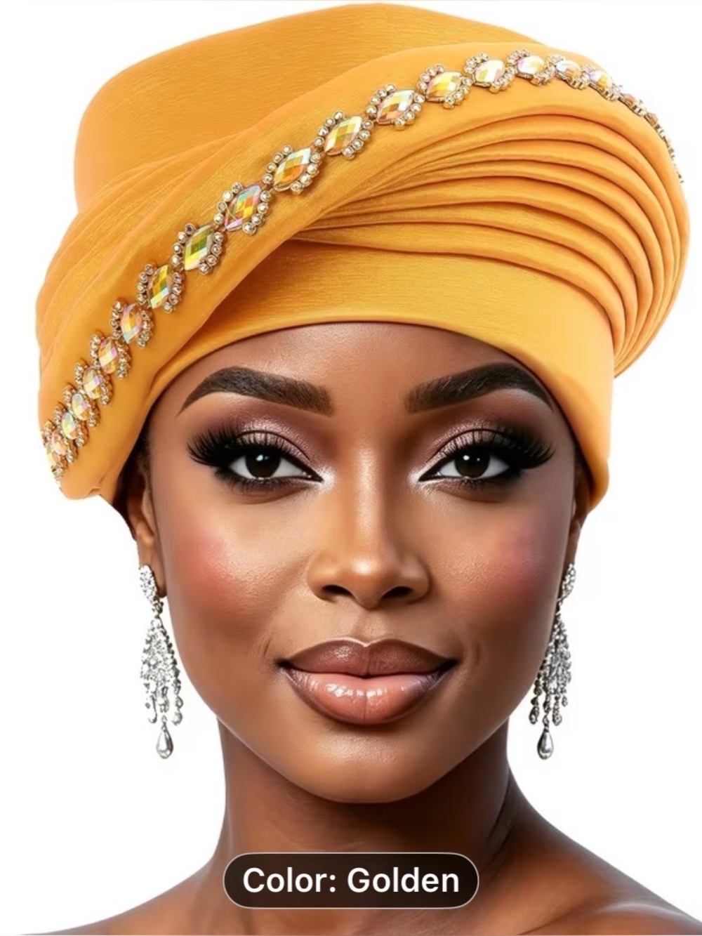 Golden Rhinestone Headwrap